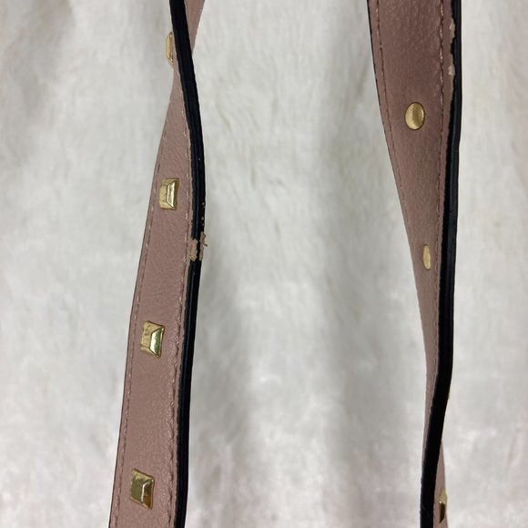 Victorias Secrets Saddle Bag Pink Faux Leather Small Crossbody Fringe Tassels - Picture 9 of 9